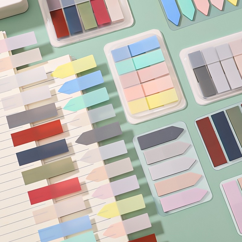 Sticky note พาสเทลและใส สติกเกอร์มาร์กเกอร์ กระดาษคั่น กระดาษโน๊ตมีกาว