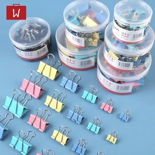 Oneworkstory คลิปหนีบกระดาษ 15/19/25/32/41/51mm คลิปดำ คลิปสี ตัวหนีบกระดาษ ที่หนีบกระดาษ Black binder clip paper clips