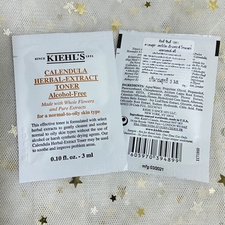 Kiehls Calendula Herbal Extract Toner Alcohol-Free 3ml โทนเนอร์สำหรับผิวแพ้ง่ายและลดการเกิดสิว