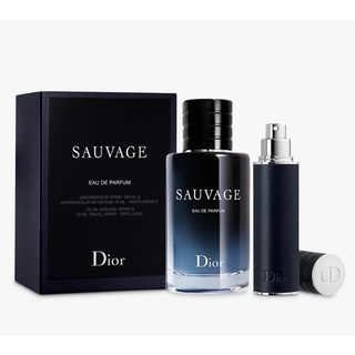 น้ำหอม แท้100% Dior Sauvage Eau de Parfum 100ml &amp;  10ml Travel Spray Fragrance Gift Set