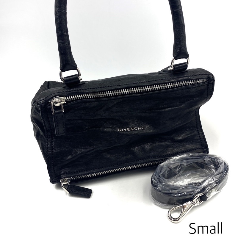 Givenchy pepe small pandora washed bag จีวองชี่ แพนโดร่า สีดำ กระเป๋าสะพาย สมอล ของแท้ ส่งฟรี EMS ทั้งร้าน