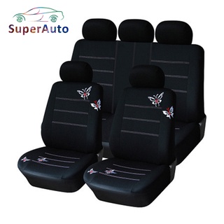 SuperAuto ผ้าหุ้มเบาะรถยนต์ หุ้มเบาะรถยนต์ ชุดคลุมเบาะรถยนต์ สวมใส่ได้แบบสากล ที่หุ้มเบาะรถยนต์ เบาะรองนั่งในรถยนต์ แต่งรถภายในรถยนต์ ของแต่งรถยนต์