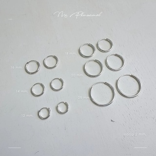 Me.phenomenal : hoop 2 mm. (silver925/เงินแท้925)