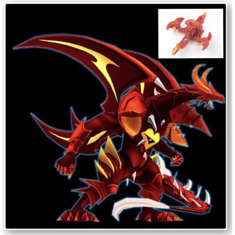 Bakugan Gundalian Invaders Red Pyrus Phantom Dharak Custom Painted Super Rare