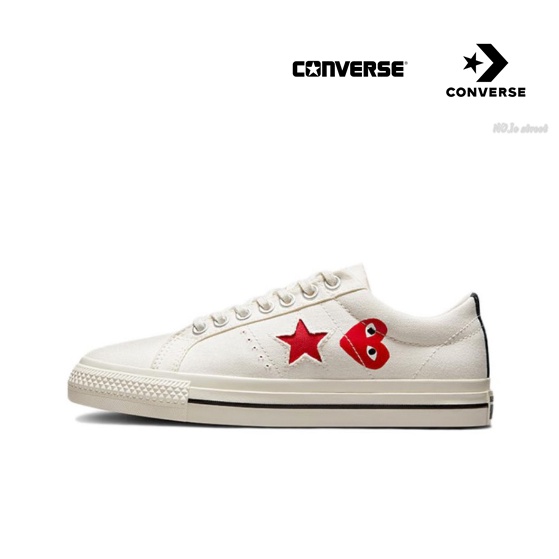 Comme des Garcons PLAY x Converse One Star White ของแท้ 100% แนะนำ