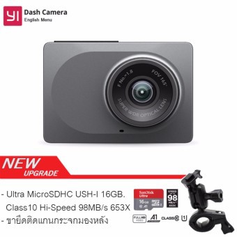 Xiaomi Yi Dash Cam กล้องติดรถยนต์ Full HD 1080P ADAS Wi-Fi (Gray)   sandisk Micr