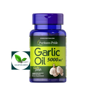 Puritans Pride Garlic Oil 5000 mg / 100 Rapid Release Softgels