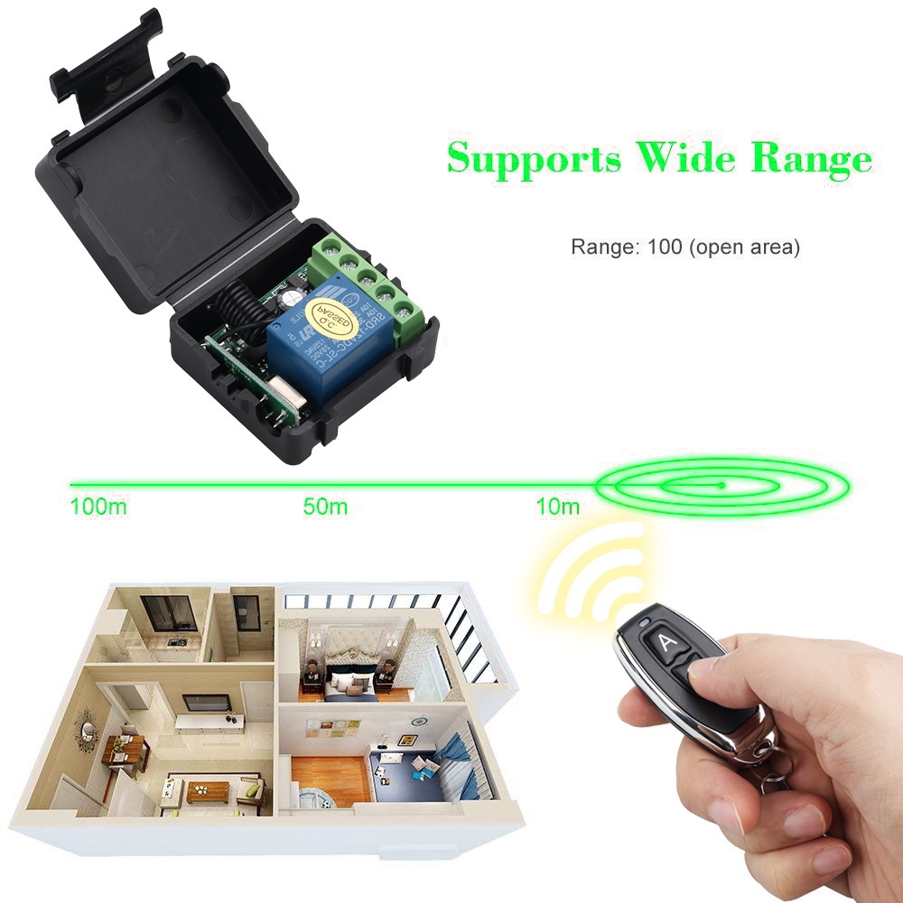 DC 12V 1 CH รีเลย์โมดูล 433Mhz RF รูปที่ 2