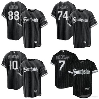 เสื้อกีฬาเบสบอล แขนสั้น ลายทีม BSB MLB Chicago White Sox Robert Moncada Anderson