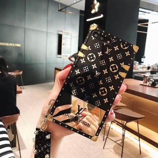 For Huawei P30 P40 Mate20 Pro P30 Lite Nova 3 4 3i 4e 3e 8i 5T 7i 7 7SE Honor 20 8X Y6P 2020 Y7A Y7 Pro Y9 Prime 2019 Fashion Brand Mirror Square Phone Case