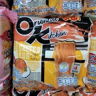 มาม่า OK ออเรียนทัลคิตเชน บรรจุ 4 ซอง x 80 กรัม รสไข่เค็ม รสคาโบนาร่า ต้มยำ ไข่เค็ม ฮอตโคเรีย หม่าล่าเนื้