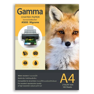 กระดาษปริ้นรูปเคลือบน้ำยา Matte Gamma coated Inkjet Paper ขนาด A4/100 แผ่น