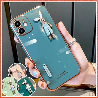 เคสวีโว่ น่ารัก กระต่าย 🔥 Vivo Y15 2020 Y12 Y17 Y20 Y20i S1 Y50 Y30 X50 V20 Pro Y19 Y71 V15 V11i Y81 Y81i Y85 V9 Y91 Y93 Y95 เพชร Bunny แบบนิ่ม ซิลิโคน เคสโทรศัพท์ VivoY15