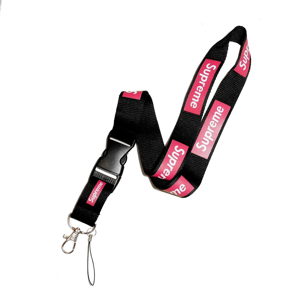Supreme สายคล้องคอถอดได้+ตะขอเล็ก สาย​ห้อย​บัตร​ สายหนา สรีนแน่นไม่ลอก - รูปที่ 4