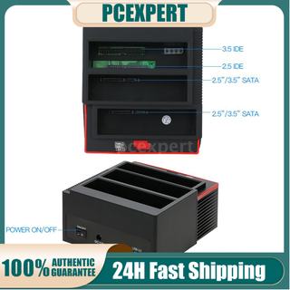 PCER◆Multifunctional 2.5"/ 3.5" USB 3.0 to 2 SATA Ports 1 IDE Port External HDD Hard Drive Docking Station Card Reader U