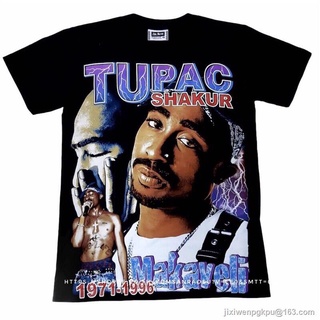 CZH เสื้อวง 2Pac Hip Hop T-shirt เสื้อยืด 2Pac Tupac Rapper oversize SML