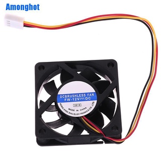 (Amonghot) พัดลมระบายความร้อนฮีทซิงค์ ขนาดเล็ก 6010 60 มม. 60x60 มม. 1 ชิ้น 12V