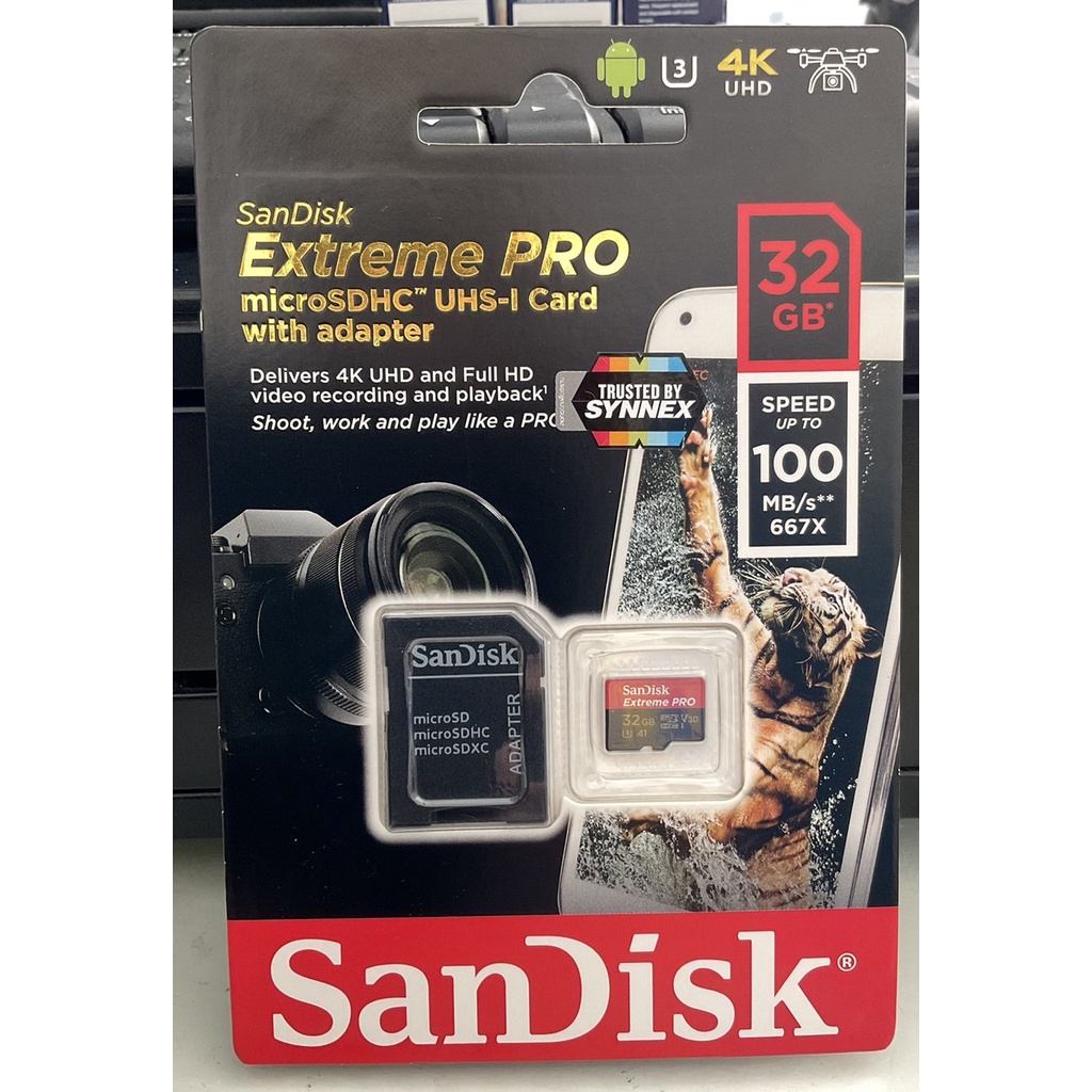 เมมโมรี่การ์ด SANDISK Extreme PRO Micro SD card 32 GB [100MB/s R] A1 UHS-I