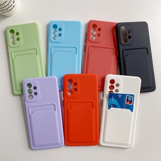 เคสโทรศัพท์มือถือ ซิลิโคนนิ่ม พร้อมช่องใส่บัตร สําหรับ Samsung S21 FE S21+ S21 Ultra S21 FE S20 lite A12 M12 A20S