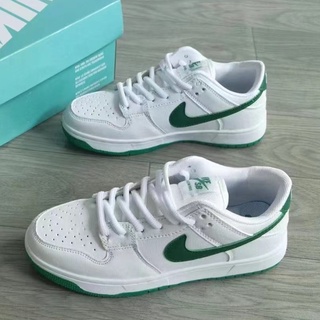 รองเท้าผ้าใบลําลอง Sb Dunk Low Classic สีขาว สีเขียว เข้ากับทุกการแต่งกาย สําหรับผู้ชาย และผู้หญิง