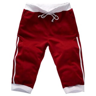 Mens Jogger Sport Short Capri Pants กางเกงขาครอบตัด3/4 กางเกงเหงื่อ