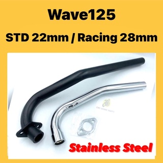 ท่อไอเสียด้านหน้า พร้อมตัวยึด สําหรับ Honda WAVE125 Wave125S Wave X Ultimo STANDARD 22 มม. RACING 28 มม.