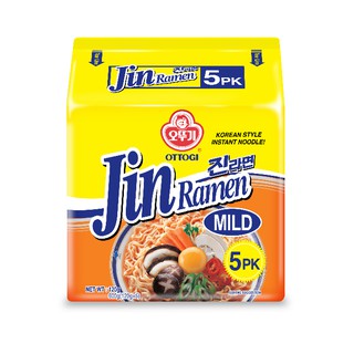 โอโตกิ จิน มายด์ ราเมน ขายส่ง 10 แพ็ค (Ottogi Jin Mild ramen) 5 ห่อ