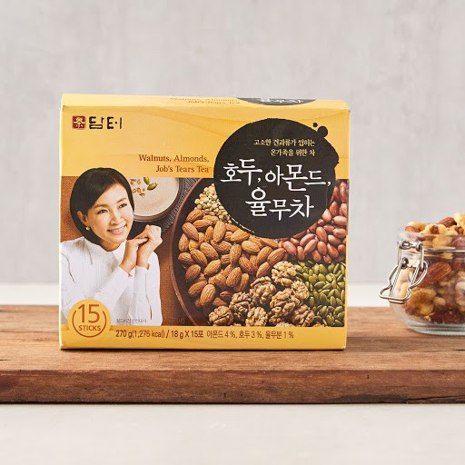 พร้อมส่ง 호두아몬드율무차 ชาอัลมอนด์ และธัญพืช 5 ชนิด Damtuh Walnut Almond Job's Tears Tea