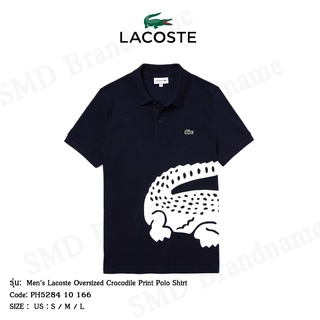 Lacoste เสื้อโปโลชาย รุ่น Mens Lacoste Oversized Crocodile Print Polo Shirt Code: PH5284 10 166