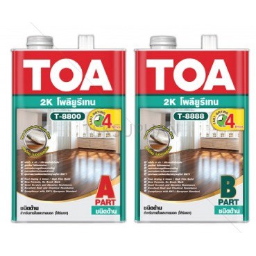 TOA POLYURETHANE 2K โพลียูรีเทน ระบบ 2 ส่วน ชนิดด้าน T-8800/T-8888 ขนาด 3.5 ลิตร ยูรีเทน ทูเค