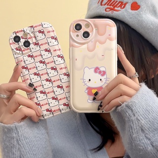 เคสโทรศัพท์ซิลิโคน TPU แบบนิ่ม ลายการ์ตูนคิตตี้ สําหรับ OPPO A5S A12 A15 A15S A53 A53S A32 A33 A7 A12E A3S A31 A8 A31 A57 A5 A9 2020 A57 2022 F9 F11 RENO 5 6 4G 5G