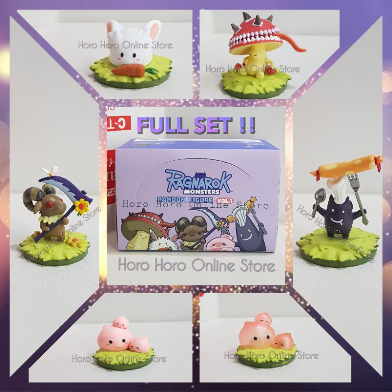 ✅ แท้ ! 💜❤ ของสะสม แร็คนาร็อค มอนสเตอร์ ❤💜 โมเดล ครบชุด 6 ตัว พร้อมตัวลับ ! 💜❤ Ragnarok Monster Rand