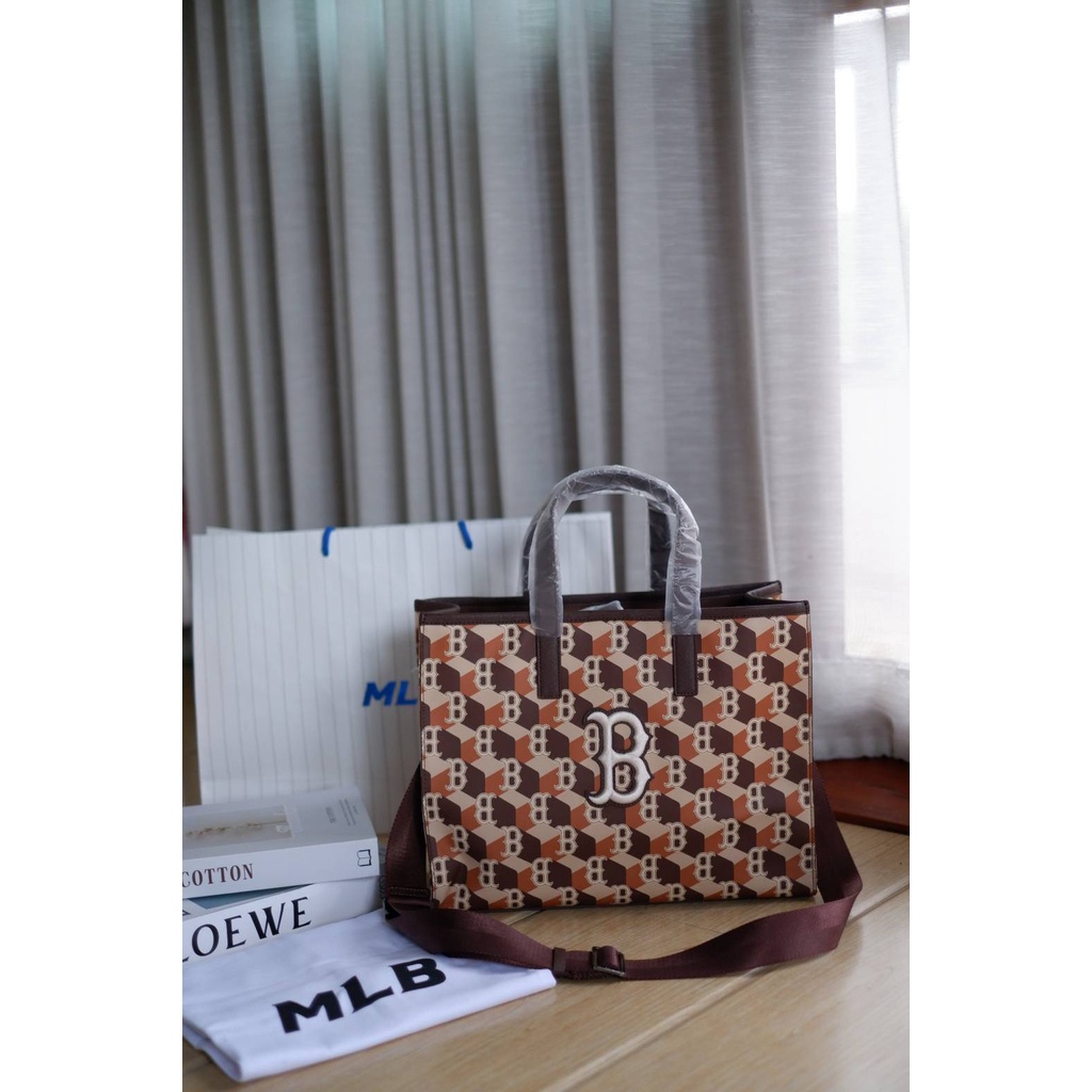 MLB Cube MONOGRAM M-Tote Bag BOSTON REDSOX