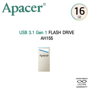 Apacer AH155 USB3.1 แฟลชไดร์ฟ 16GB (Apacer AP16GAH155U-1)