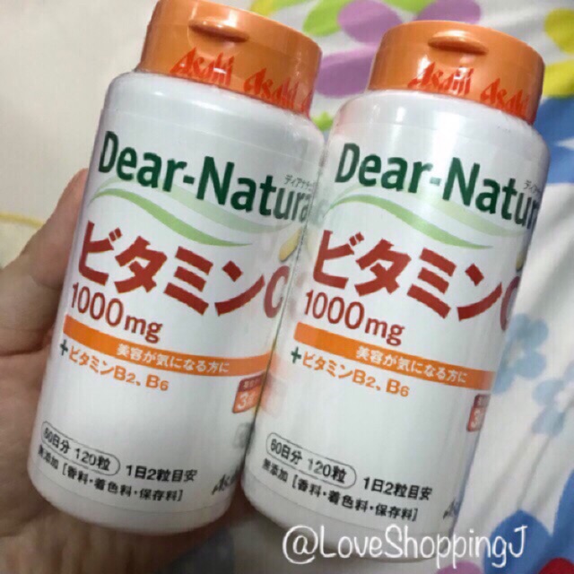 วิตามินซี🇯🇵💯%1 ขวด 120เม็ด Asahi Dear-Natura vitamin C 1,000mg. อาซาฮี พร้อมส่ง ของใหม่จากญี่ปุ่นค่ะ 😘