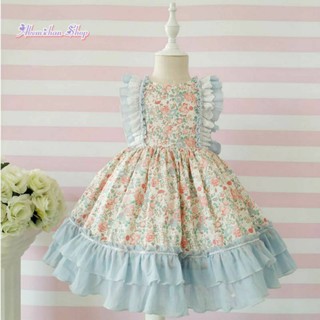 AKMV067 - เดรสวินเทจ แนว English Floral Vintage Dress