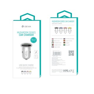 DEVIA หัวชาร์จในรถ Mushroom Series Car Charger QC3.0 18W