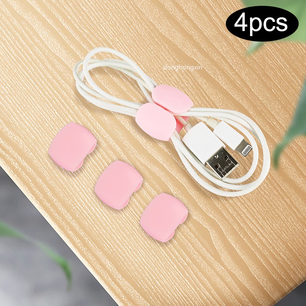 คลิปจัดเก็บสายเคเบิ้ล หูฟัง สายชาร์จ USB ทรงกลม 4 ชิ้น ราคา ถูกที่สุด ดีลบีเคเค แกลเลอรีภาพที่ 8