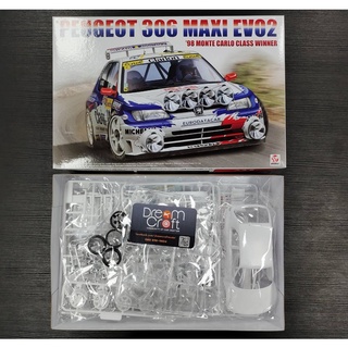 NuNu 1/24 Peugeot 306 Maxi EVO2 1998 Monte Carlo Rally Class Winner (โมเดลรถยนต์ Model DreamCraft)