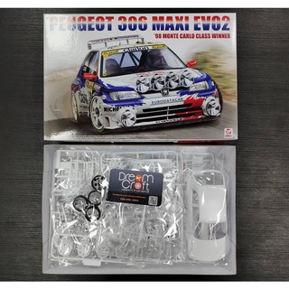 NuNu 1/24 Peugeot 306 Maxi EVO2 1998 Monte Carlo Rally Class Winner (โมเดลรถยนต์ Model DreamCraft)