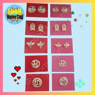 💕กนกคอ คอปกชุดกากี เครื่องหมายติดปกเสื้อ ข้าราชการ กระทรวง