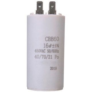 16Uf 450Vฟิล์มโพลีโพรพิลีนCBB60 Capacitorคู่ใส่ปั้มน้ำ  Capacitor 50 60 Hz ACมอเตอร์