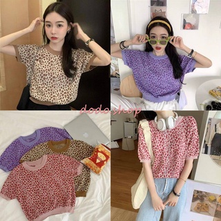 DODO*พร้อมส่ง*เสื้อคิกลมแขนสั้น ลายเสือเซ็กซ(8567)