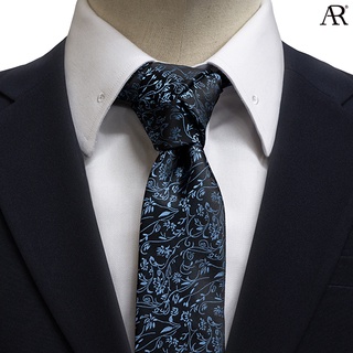 ANGELINO RUFOLO Necktie(NTS-ก.ฟ.047) เนคไทผ้าไหมทออิตาลี่คุณภาพเยี่ยม ดีไซน์ Leaves สีฟ้าเข้ม/สีแดง/สีม่วง/สีเทาดำ