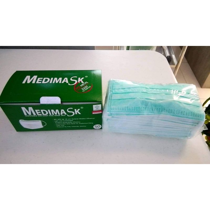 Medimask สีเขียว แมสทางการแพทย์