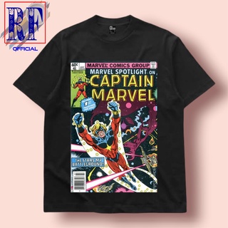 ROUNDคอลูกเรือNeckเสื้อยืด พิมพ์ลายการ์ตูน MARVEL CAPN VINTAGE MARVEL COMICS CAPN | เสื้อยืด พิมพ์ลาย Spiderman THE AMAZ