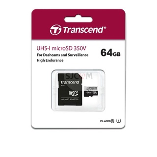 Transcend MicroSD Card High Endurance 64GB  รับประกัน 2 ปี - มีใบกำกับภาษี-TS64GUSD350V