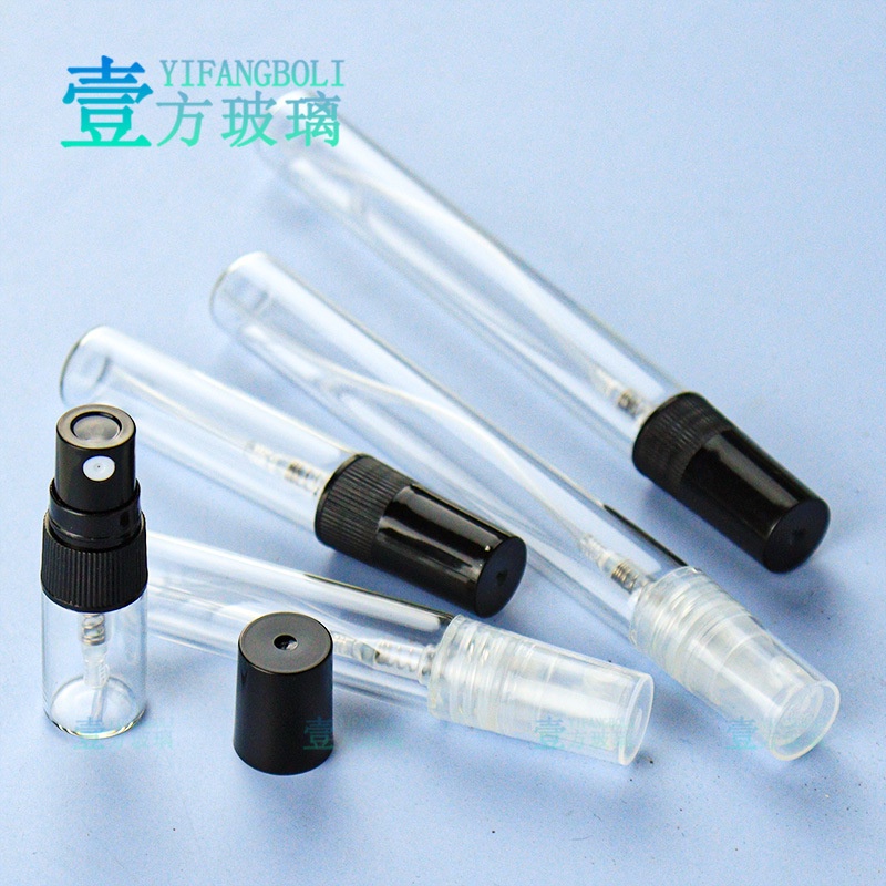 พร้อมส่ง ขวดแก้วน้ําหอม ทรงสี่เหลี่ยม ขนาดพกพา พร้อมหัวสเปรย์ 3 มล.