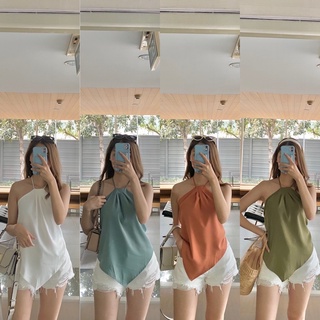 🦋⌁⌒ polly holly -8165 เสื้อผูกหลังผ้านิ่มพริ้วมากก