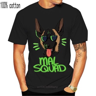 Tee - เสื้อยืดผ้าฝ้ายเบลเยียม Malinois สุนัขพันธุ์การ์ตูนทีโอคอ Tees